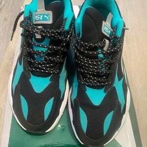 Puma RS-X - Mercedes Benz Black and Teal Athletic Shoes